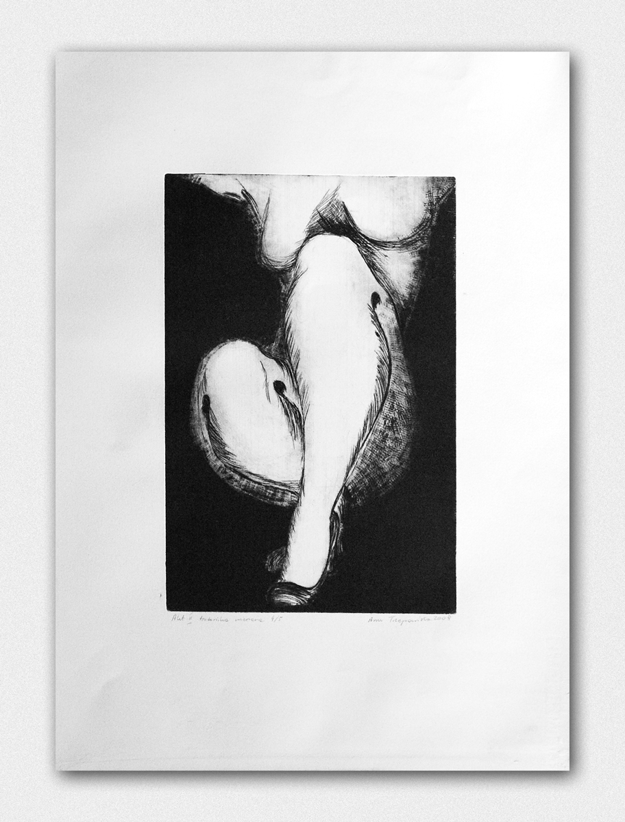 Anu Trzepańska, "Akt 2", grafika, 40 x 30 cm, cena: 800 zł